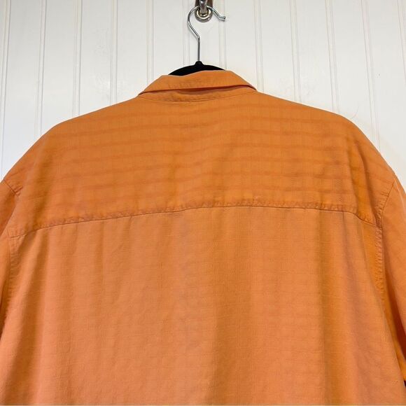 XXL 100% FINE WASHABLE SILK 🍑 color button up shirt - Picture 11 of 15